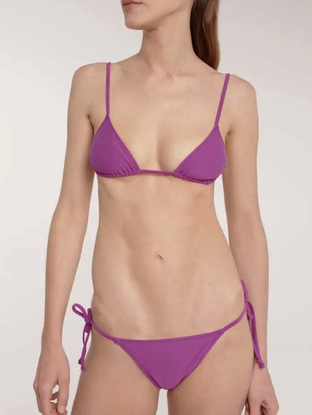 Tropic of C Purple Tie-Side Triangle Bikini Set - Women Swim
